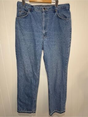 Levi's 619 Vintage Orange Tab High Waisted Straight Leg Medium Wash Jeans